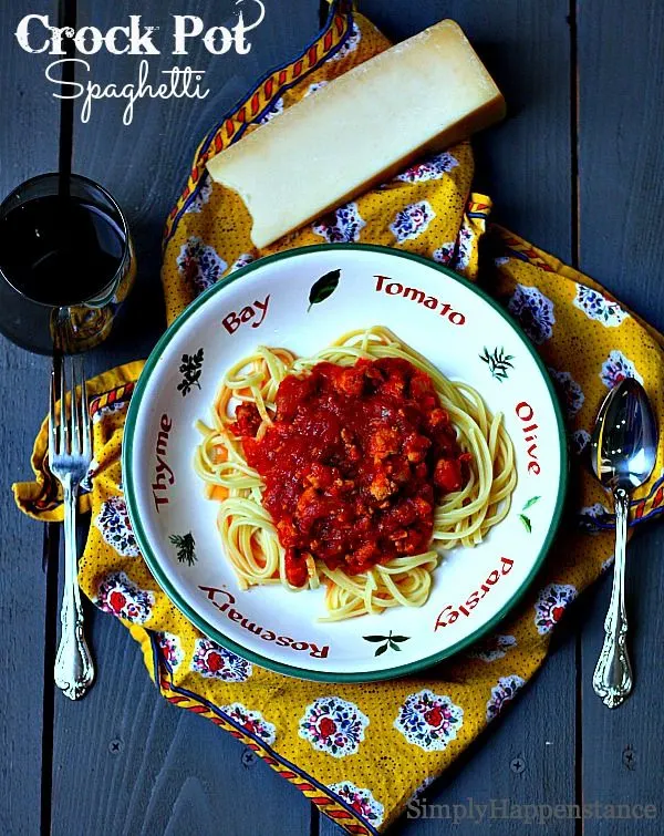 Crock Pot Spaghetti from Simply Happenstance