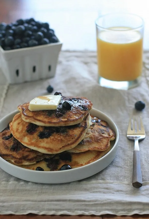Girl Cooks World - Gluten Free Blueberry Buttermilk Pancakes