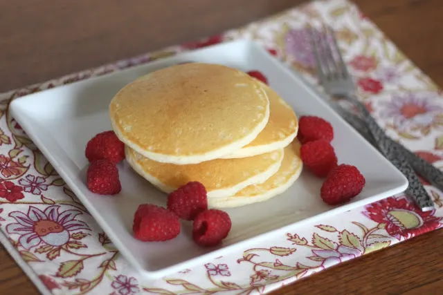 Light and Fluffy Gluten Free Pancakes by Barefeet in the Kitchen