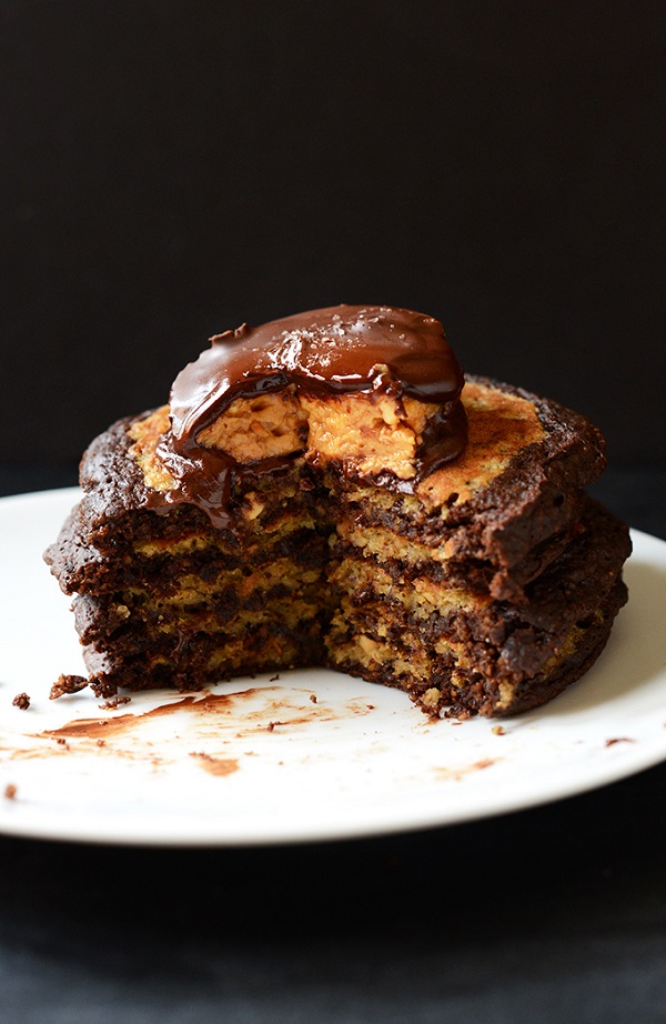 Peanut Butter Cup Pancakes (vegan + gluten Free) from Minimalist Baker