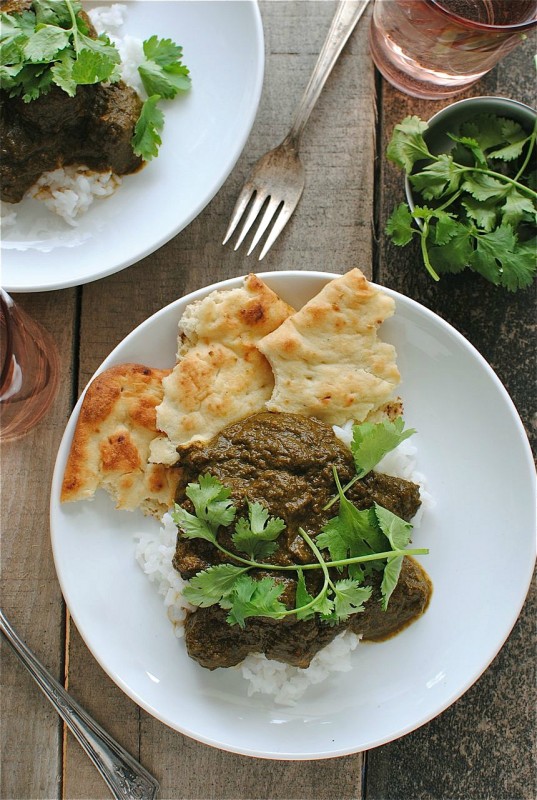 Slow Cooker Beef Saag from Bev Cooks