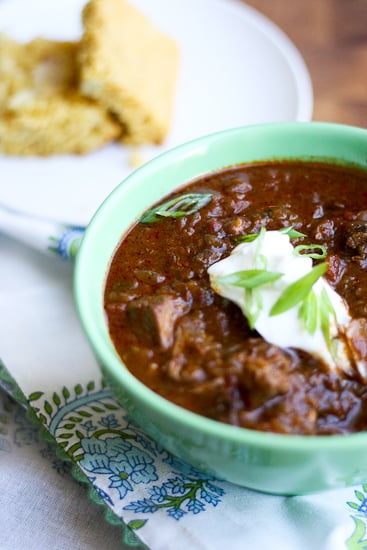 Slow Cooker Steak Chili from Perry's Plate