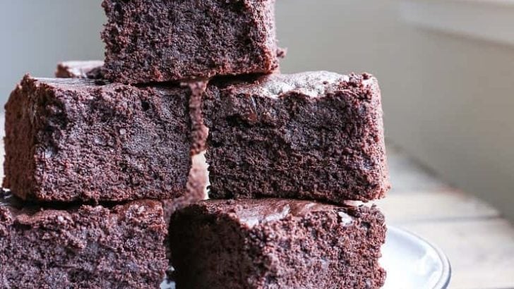 Gluten-Free Rice Flour Brownies - a rich and decadent treat sweetened with pure maple syrup and made with rice flour