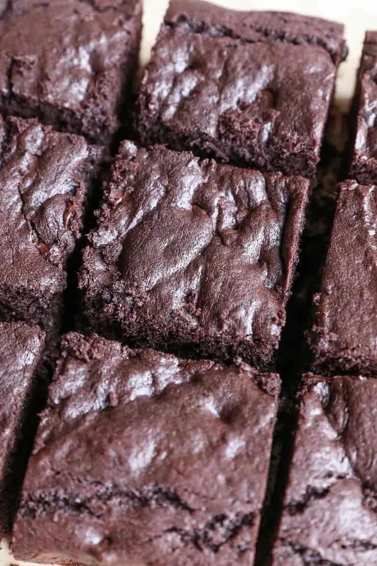 Gluten-Free Rice Flour Brownies - a rich and decadent treat sweetened with pure maple syrup and made with rice flour