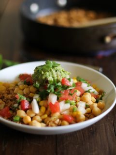 Cauliflower Rice Burrito Bowls with pico de gallo and guacamole - - - > https://www.theroastedroot.net