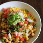 Cauliflower Rice Burrito Bowls with pico de gallo and guacamole - - - > https://www.theroastedroot.net