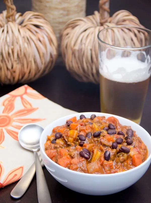 Drunken Pumpkin Chili from The Scrumptious Pumpkin