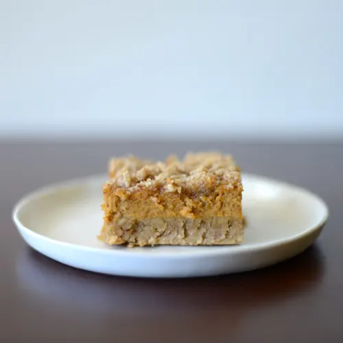 Gluten Free Pumpkin Bars with Crumble Topping from Fit Foodie Finds