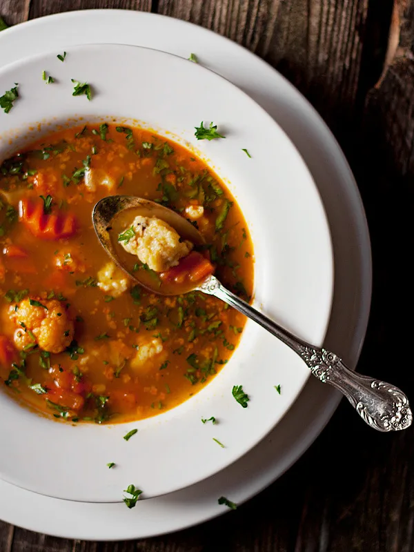 Paprika Spiced Cauliflower Soup from Seasons and Suppers