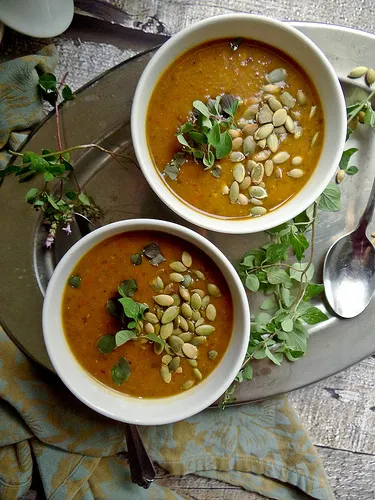 Pumpkin Black Bean Soup from Sunday Morning Pancakes