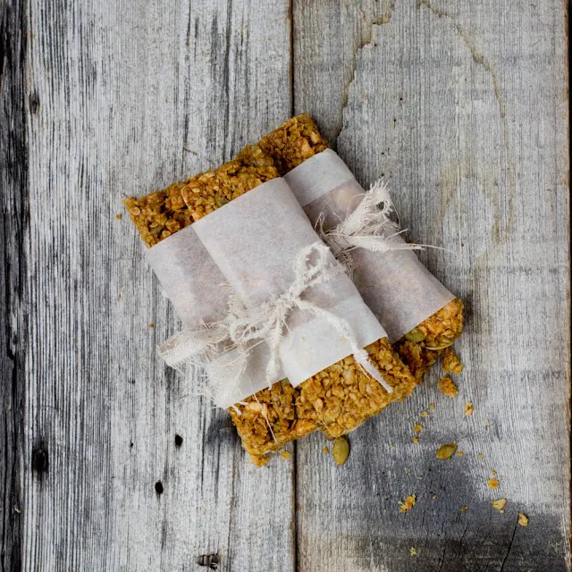 Pumpkin Spice Granola Bars from Oh Sweet Basil