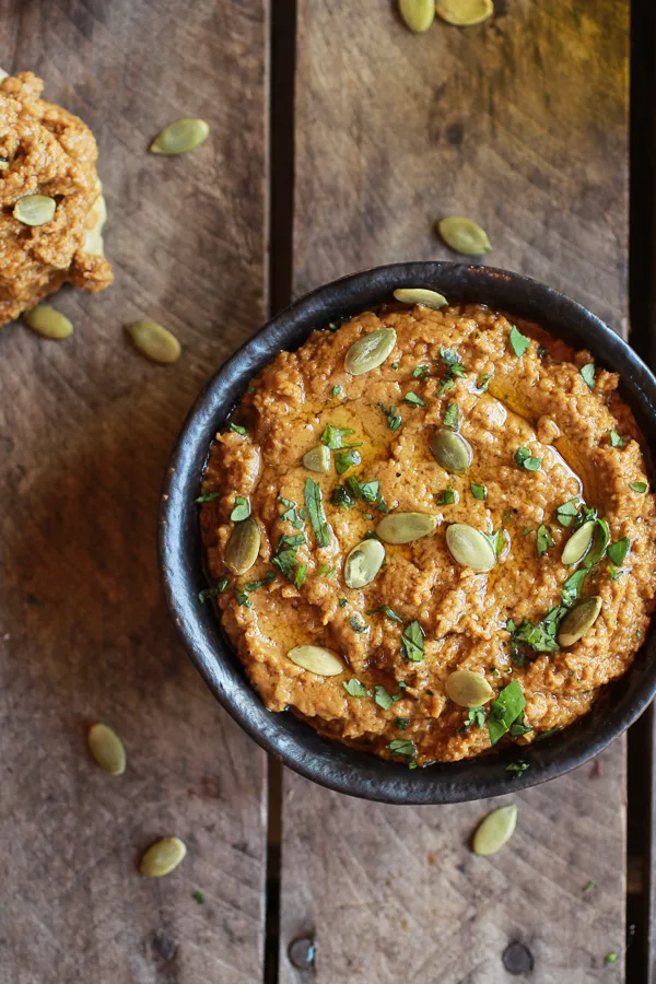 Roasted Pumpkin Seed Hummus from Halfbaked Harvest