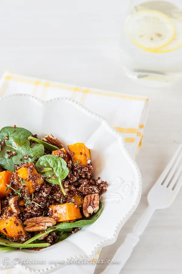 Roasted Pumpkin and Red Quinoa Salad from Le Delicieux