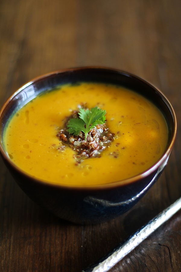 Roasted Sweet Potato Soup with Quinoa - - - srcset=