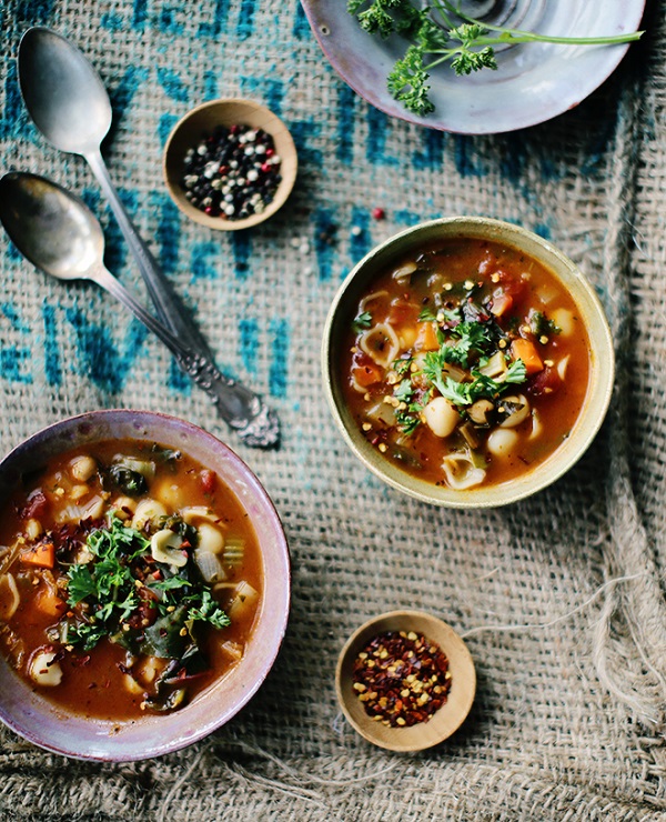 Rustic Vegetable Chickpea Soup from Foodess