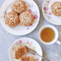 Gluten-Free Sweet Potato Muffins - made with rice flour, coconut flour, and naturally sweetened with pure maple syrup for a healthy breakfast or snack!