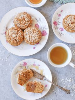 Gluten-Free Sweet Potato Muffins - made with rice flour, coconut flour, and naturally sweetened with pure maple syrup for a healthy breakfast or snack!