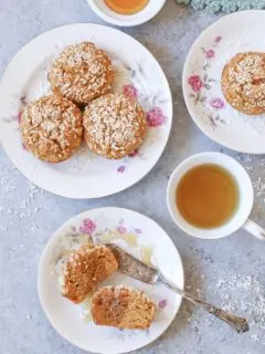 Gluten-Free Sweet Potato Muffins - made with rice flour, coconut flour, and naturally sweetened with pure maple syrup for a healthy breakfast or snack!