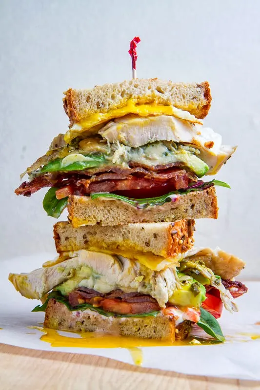 Roast Turkey Cobb Sandwich from Closet Cooking + 50 Thanksgiving Leftover Recipes