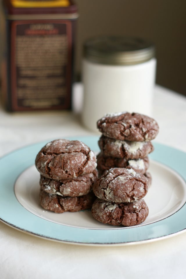 Gluten Free Chocolate Crinkle Cookies from The Pretty Bee