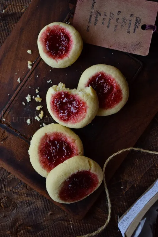 Gluten-Free Jam Cookies (Thumbprints) from Kurry Leaves + 50 Gluten-Free Cookie Recipes | www.theroastedroot.net #glutenfree