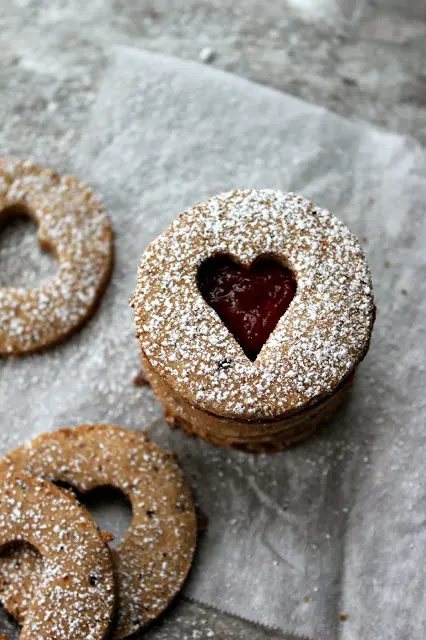 Linzer Cookies (gluten free) from Wholehearted Eats