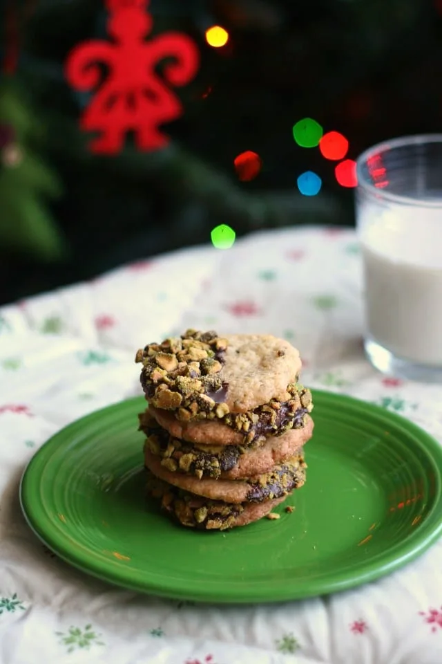 Chocolate-Dipped Gluten-Free Butter Cookies with Pistachios + 50 Gluten-Free Christmas Cookie Recipes
