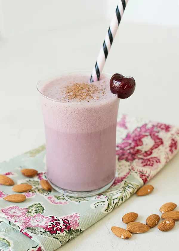 Cherry Almond Smoothie from Baked Bree