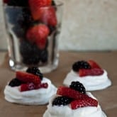 Mixed Berry Mini Pavlovas (guest post from @dessertfortwo) | www.theroastedroot.net