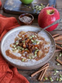 Crock Pot Apple Cinnamon Steel Cut Oatmeal - gluten-free, dairy-free, refined sugar-free and healthy!