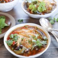 Slow Cooker Chicken Fajita Chili made easy in your crock pot! chicken, bell peppers, and black beans are the main ingredients here!