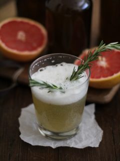 Grapefruit Rosemary Kombucha | www.theroastedroot.net