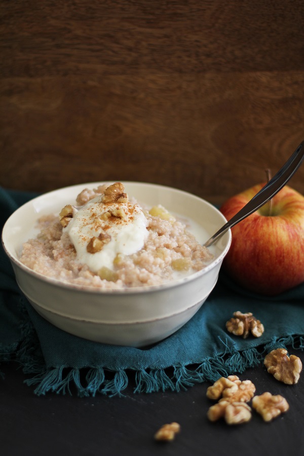Apple Cinnamon Walnut Brown Rice Farina | www.theroastedroot.net