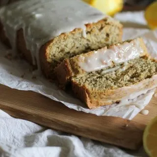 Gluten Free Lemon Poppy Seed Bread with Honey-Lemon Glaze