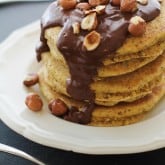 Hazelnut Pancakes with Chocolate Coconut Cream (gluten free)