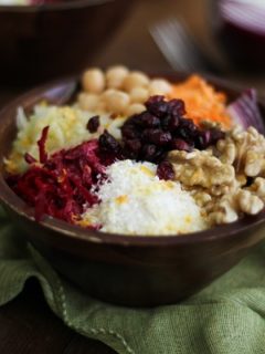 Raw Root Bowls with Zesty Orange Dressing