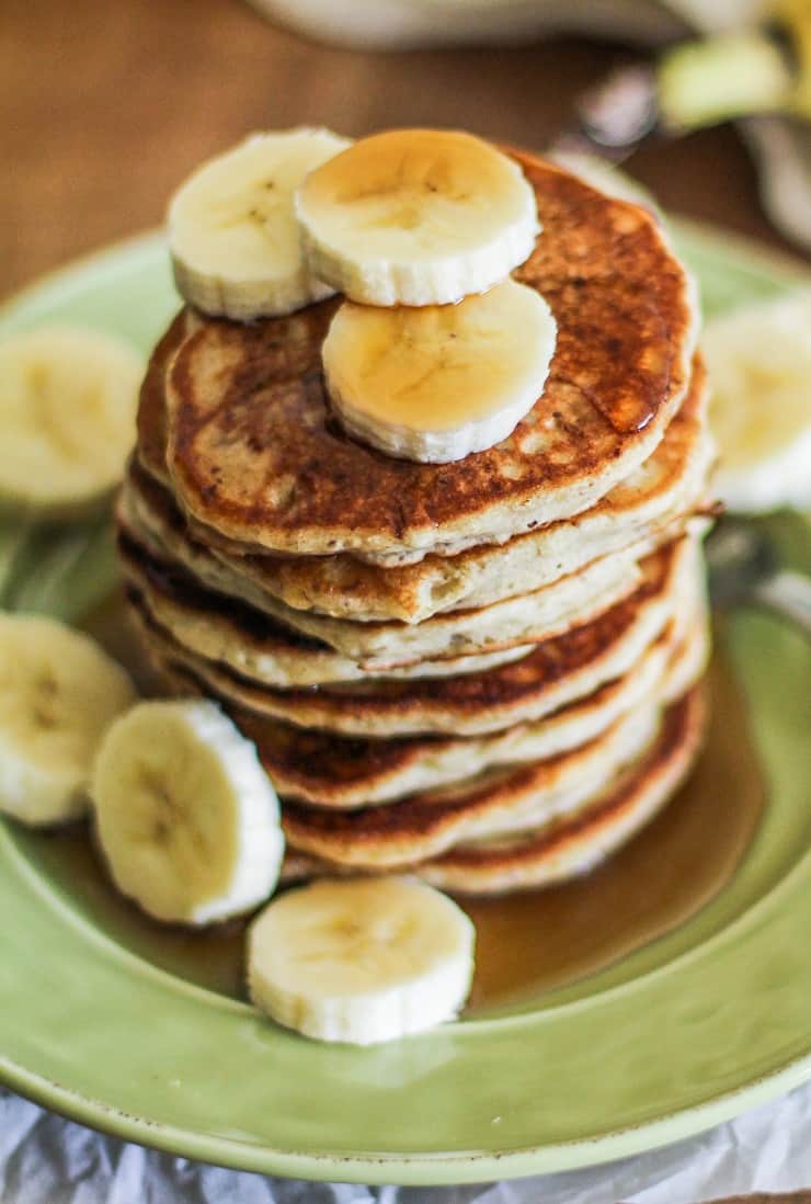 Silver Dollar Vegan Banana Pancakes