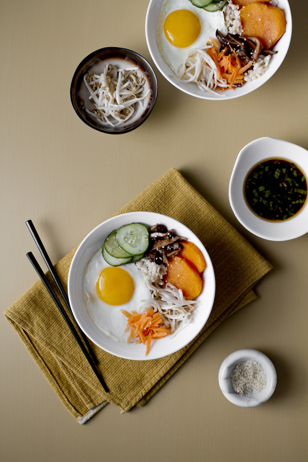 Bibimbap with Sweet Potatoes