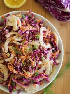 Fennel and Cabbage Slaw (mayo-free)