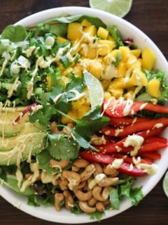 Chopped Thai Salad with Curry Coconut Dressing