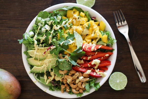 Chopped Thai Salad with Curry Coconut Dressing