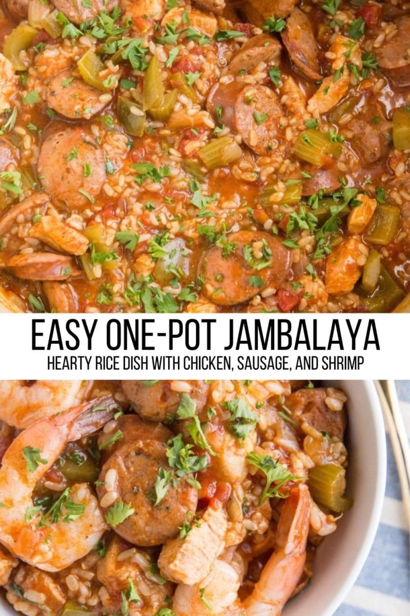 Pinterest collage for Jambalaya