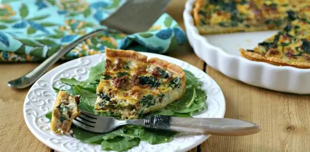 Paleo Quiche with Chorizo and Spinach