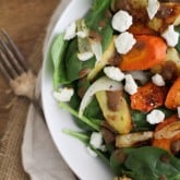 Roasted Root Salad with Balsamic-Date Vinaigrette