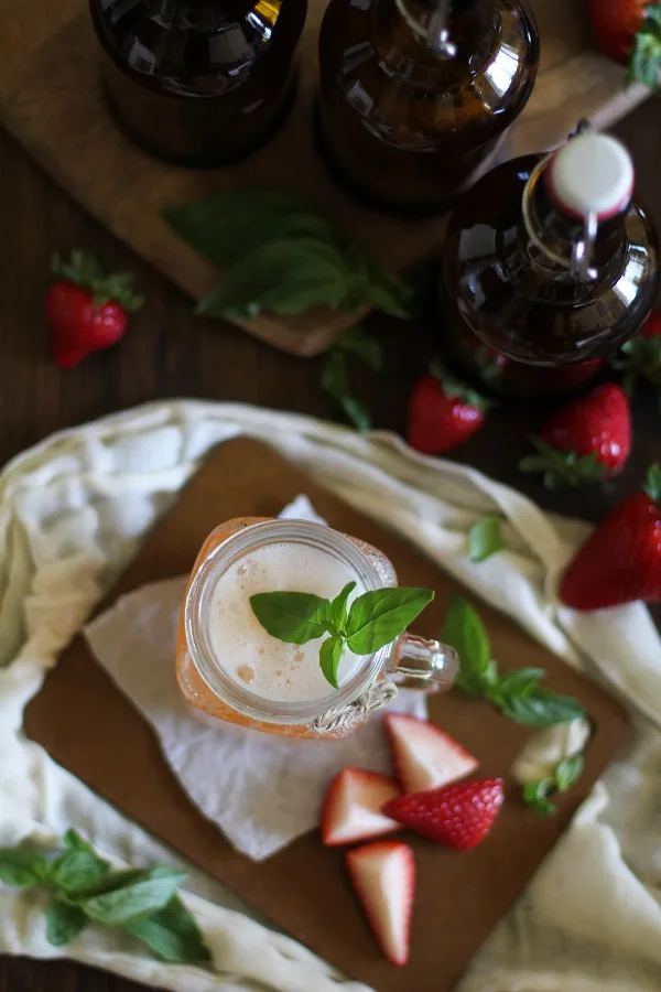 Strawberry Basil Kombucha