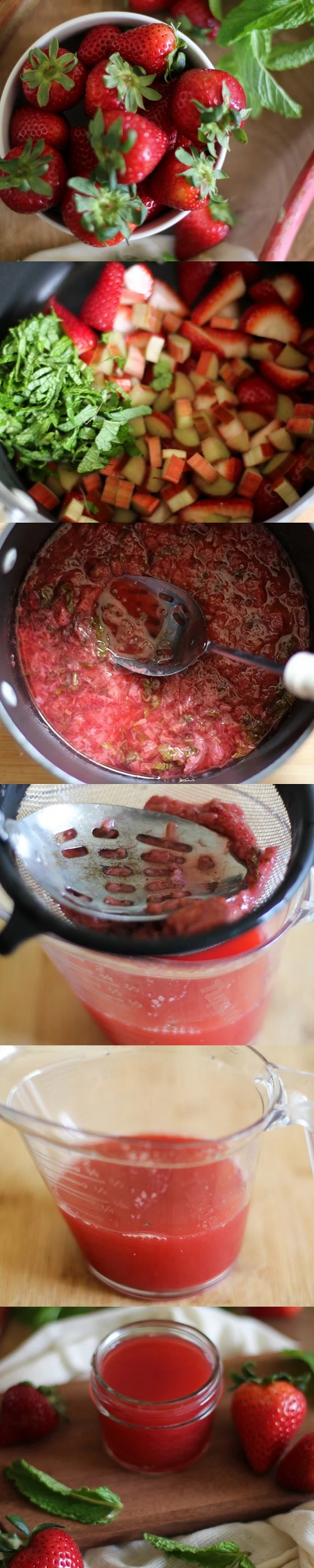 Strawberry Rhubarb Mint Simple Syrup
