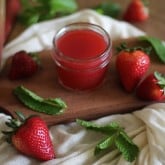 Strawberry Rhubarb Mint Simple Syrup