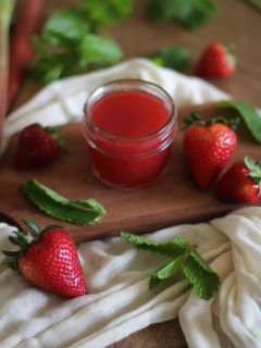 Strawberry Rhubarb Mint Simple Syrup