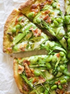 Asparagus and Pancetta Pesto Pizza