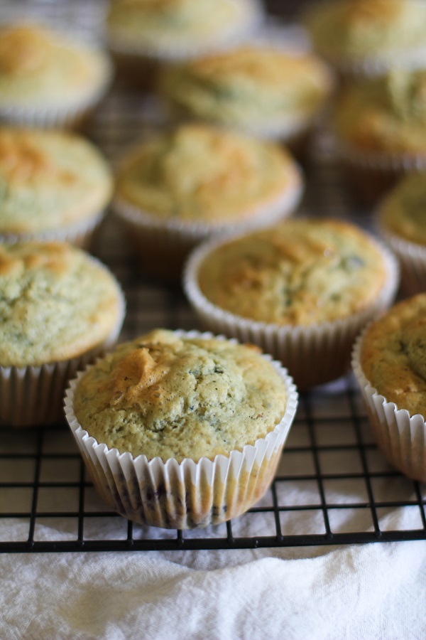 Gluten Free Blueberry Rhubarb Muffins